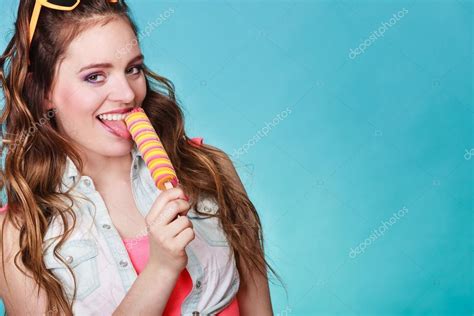 woman eating popsicle|Free Women Eating Popsicles Photos .